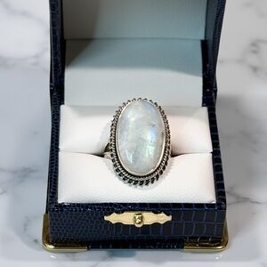 925 Sterling Silver Moonstone Ring- NEW